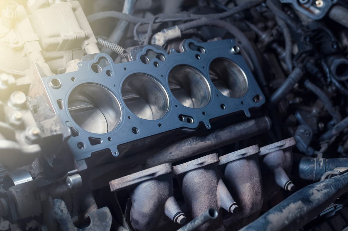 Mechanic working on a car